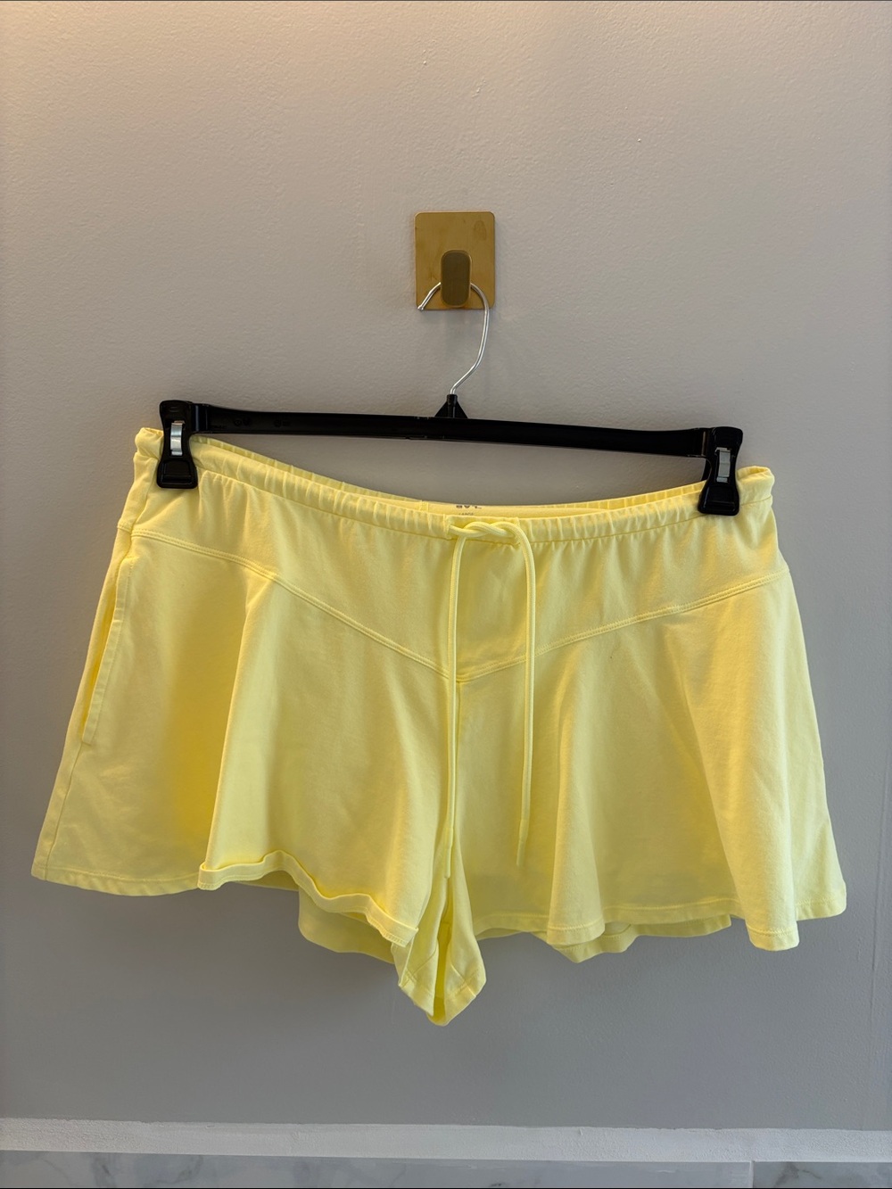 Yellow Drawstring Skort Shorts